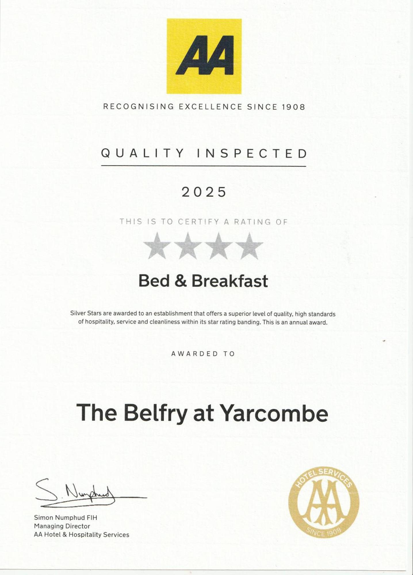 The Belfry At Yarcombe Bed and Breakfast Exteriör bild
